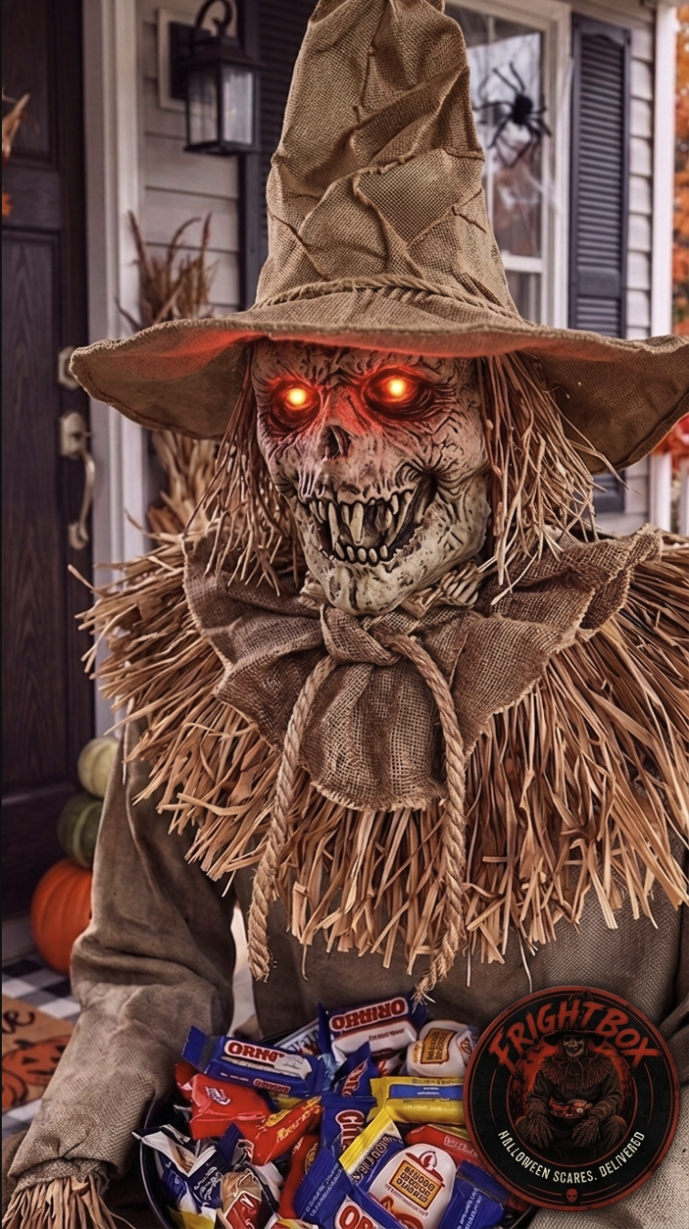FrighBox™- Scary Sitting Scarecrow