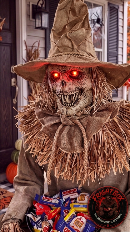 FrighBox™- Scary Sitting Scarecrow